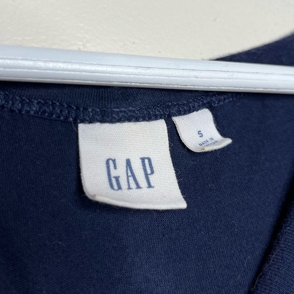 Gap Women’s Short‎ Sleeve Lace Back T Shirt in Navy Blue Size Small - Picture 6 of 7